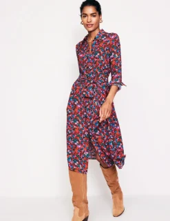 Petite Dresses | Midi-Boden Kate Midi Shirt Dress-Bittersweet, Meadow Pop Bittersweet,MeadowPop