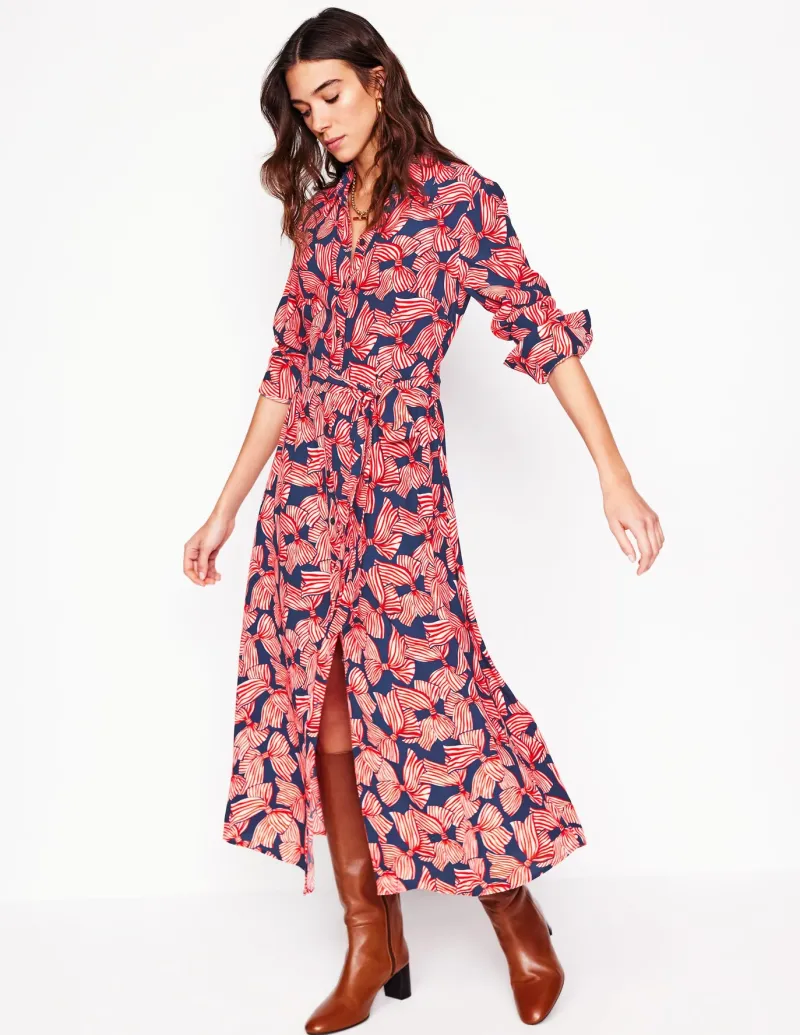 Dresses & Jumpsuits | Midi-Boden Kate Midi Shirt Dress-French Navy, Bow Scatter FrenchNavy,BowScatter