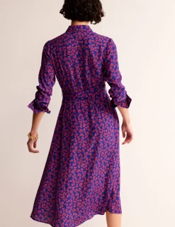 Petite Dresses | Midi-Boden Kate Midi Shirt Dress-Poppy Red, Ditsy Bud PoppyRed,DitsyBud