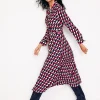 Petite Dresses | Midi-Boden Kate Midi Shirt Dress-Red, Polka Wave Red,PolkaWave