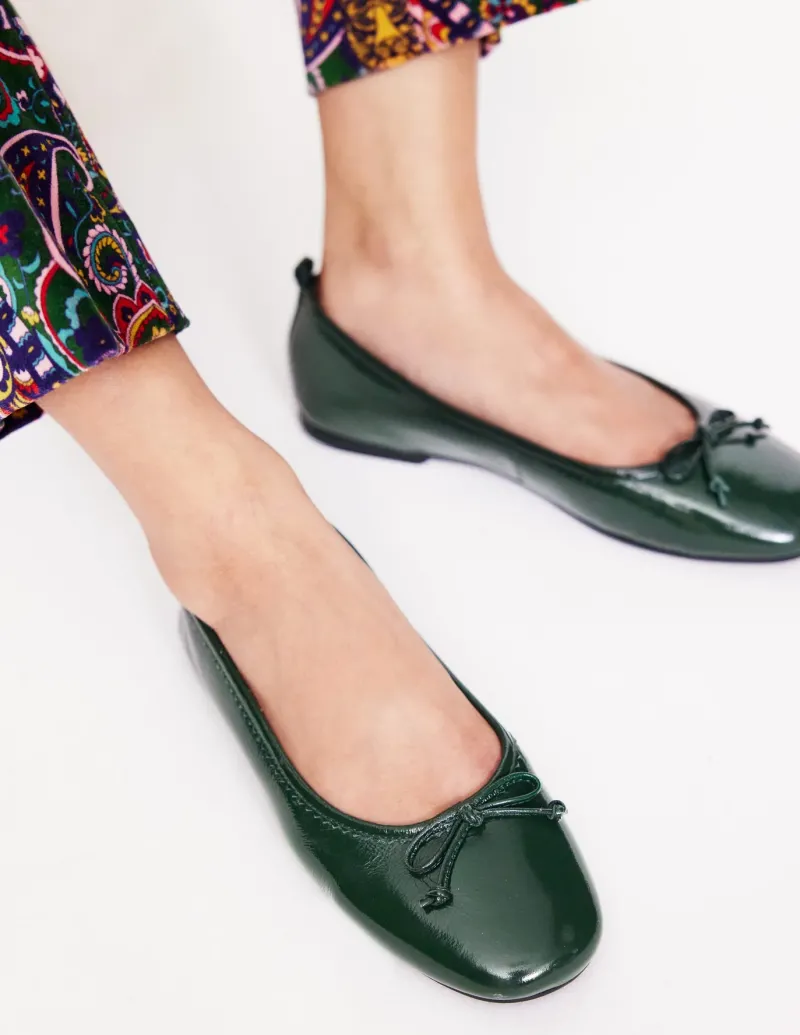 Flats-Boden Kitty Flexi Sole Ballet Flats-Ponderosa Pine Patent PonderosaPinePatent