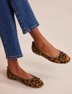 Flats-Boden Kitty Flexi Sole Ballet Flats- Leopard