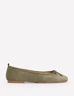 Flats-Boden Kitty Flexi Sole Ballet Flats- Green