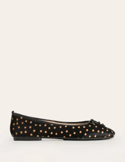 Flats-Boden Kitty Flexi Sole Ballet Flats-Black and Camel Spot BlackandCamelSpot