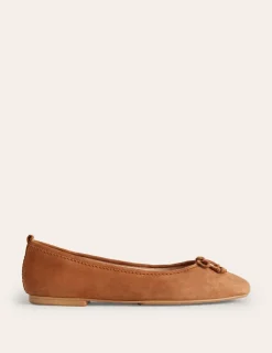 Flats-Boden Kitty Flexi Sole Ballet Flats-Ginger Snap Suede GingerSnapSuede