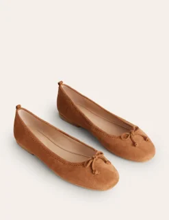 Flats-Boden Kitty Flexi Sole Ballet Flats-Ginger Snap Suede GingerSnapSuede