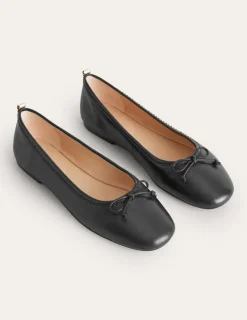 Flats-Boden Kitty Flexi Sole Ballet Flats-Black Leather BlackLeather