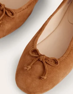 Flats-Boden Kitty Flexi Sole Ballet Flats-Ginger Snap Suede GingerSnapSuede