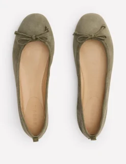 Flats-Boden Kitty Flexi Sole Ballet Flats- Green