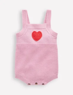 Playsuits & Rompers-Boden Knitted Romper-Vintage Pink Heart VintagePinkHeart