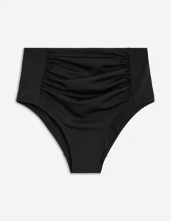 Swimwear-Boden Kythira Ruched Bikini Bottoms- Black