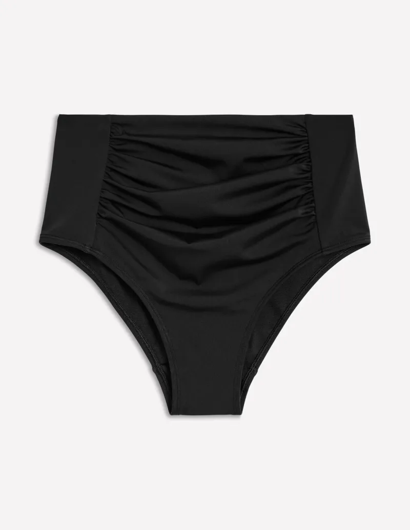 Swimwear-Boden Kythira Ruched Bikini Bottoms- Black