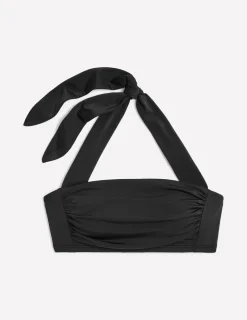 Swimwear-Boden Kythira Ruched Bikini Top- Black