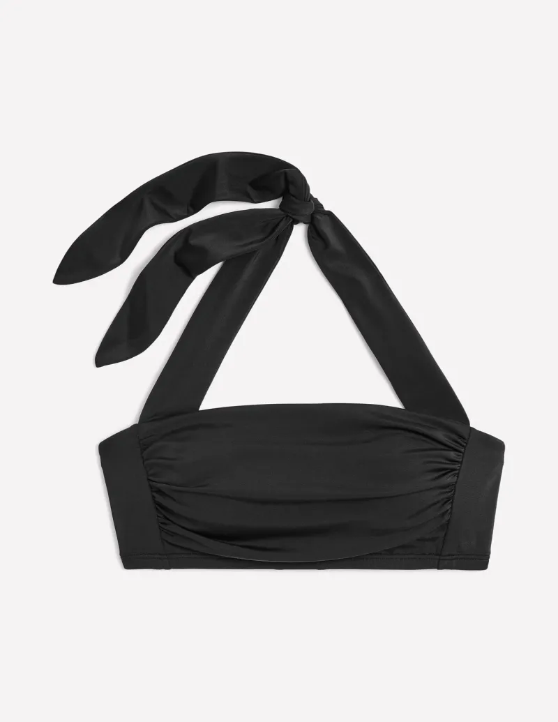 Swimwear-Boden Kythira Ruched Bikini Top- Black