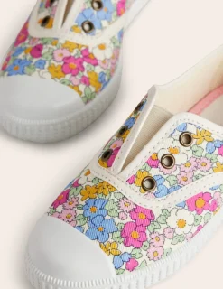 Shoes, Sneakers & Boots-Boden Laceless Canvas Pull-ons-Festival Pink Micro Floral FestivalPinkMicroFloral