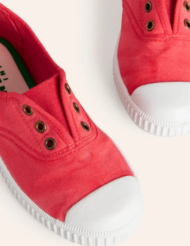 Shoes, Sneakers & Boots-Boden Laceless Canvas Pull-ons-Jam Red JamRed