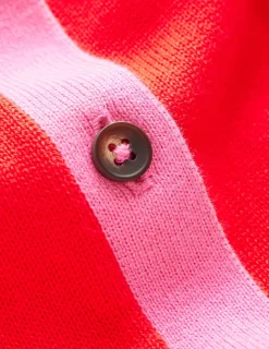 Sweaters & Cardigans-Boden Lara Relaxed Cotton Cardigan-High Risk Red, Carmine Rose HighRiskRed,CarmineRose
