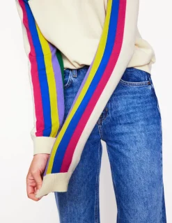 Sweaters & Cardigans-Boden Lara Relaxed Cotton Jumper-Rainbow Curve Knit RainbowCurveKnit