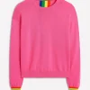 Sweaters & Cardigans-Boden Lara Relaxed Cotton Jumper-Sorbet Pink, Rainbow SorbetPink,Rainbow