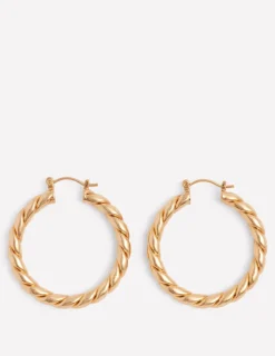 Jewelry-Boden Large Chunky Twist Hoops- Gold
