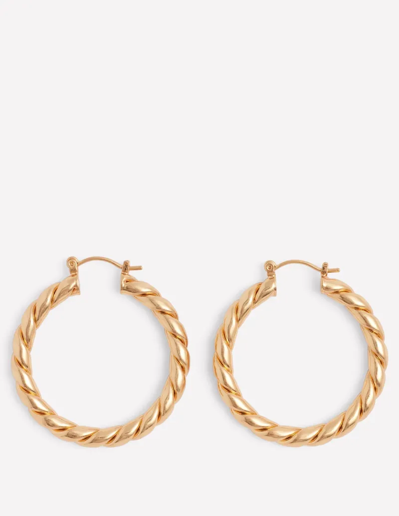 Jewelry-Boden Large Chunky Twist Hoops- Gold