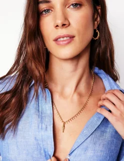 Jewelry-Boden Layering Charm Necklace- Fish