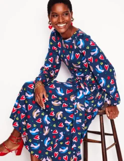 Dresses & Jumpsuits | Midi-Boden Leandra Jersey Midi Dress-French Navy, Heart Flutter FrenchNavy,HeartFlutter