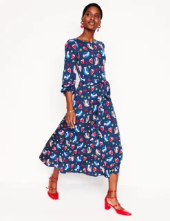 Dresses & Jumpsuits | Midi-Boden Leandra Jersey Midi Dress-French Navy, Heart Flutter FrenchNavy,HeartFlutter