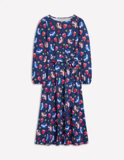 Dresses & Jumpsuits | Midi-Boden Leandra Jersey Midi Dress-French Navy, Heart Flutter FrenchNavy,HeartFlutter
