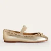 Shoes, Sneakers & Boots-Boden Leather Ballet Flat-Gold Metallic GoldMetallic