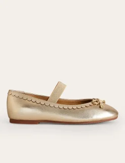 Shoes, Sneakers & Boots-Boden Leather Ballet Flat-Gold Metallic GoldMetallic