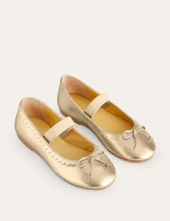 Shoes, Sneakers & Boots-Boden Leather Ballet Flats-Gold Metallic GoldMetallic