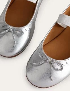 Shoes, Sneakers & Boots-Boden Leather Ballet Flats-Silver Metallic SilverMetallic