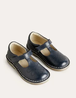 Shoes, Sneakers & Boots-Boden Leather T-bar Flats- Navy