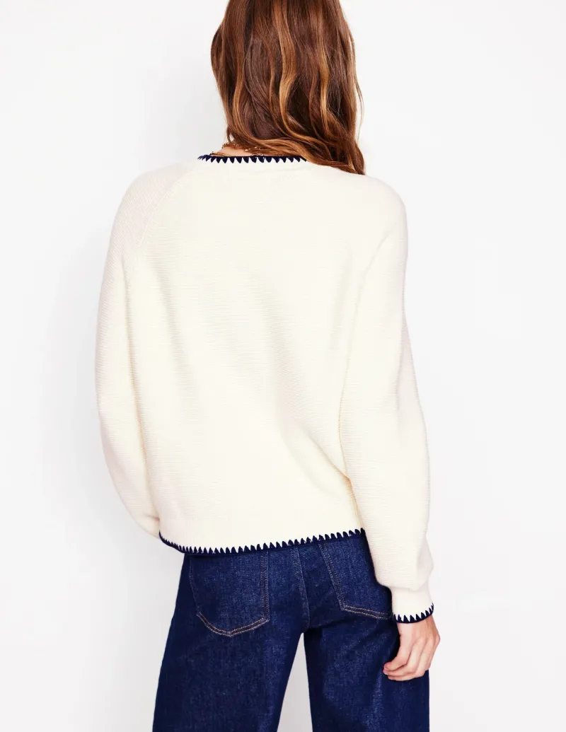 Sweaters & Cardigans-Boden Lena Stitch Detail Cardigan-Warm Ivory WarmIvory