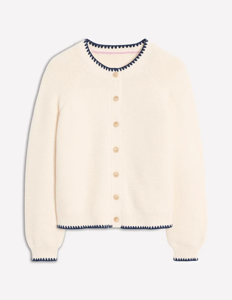 Sweaters & Cardigans-Boden Lena Stitch Detail Cardigan-Warm Ivory WarmIvory