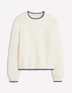 Sweaters & Cardigans-Boden Lena Stitch Detail Sweater-Warm Ivory WarmIvory