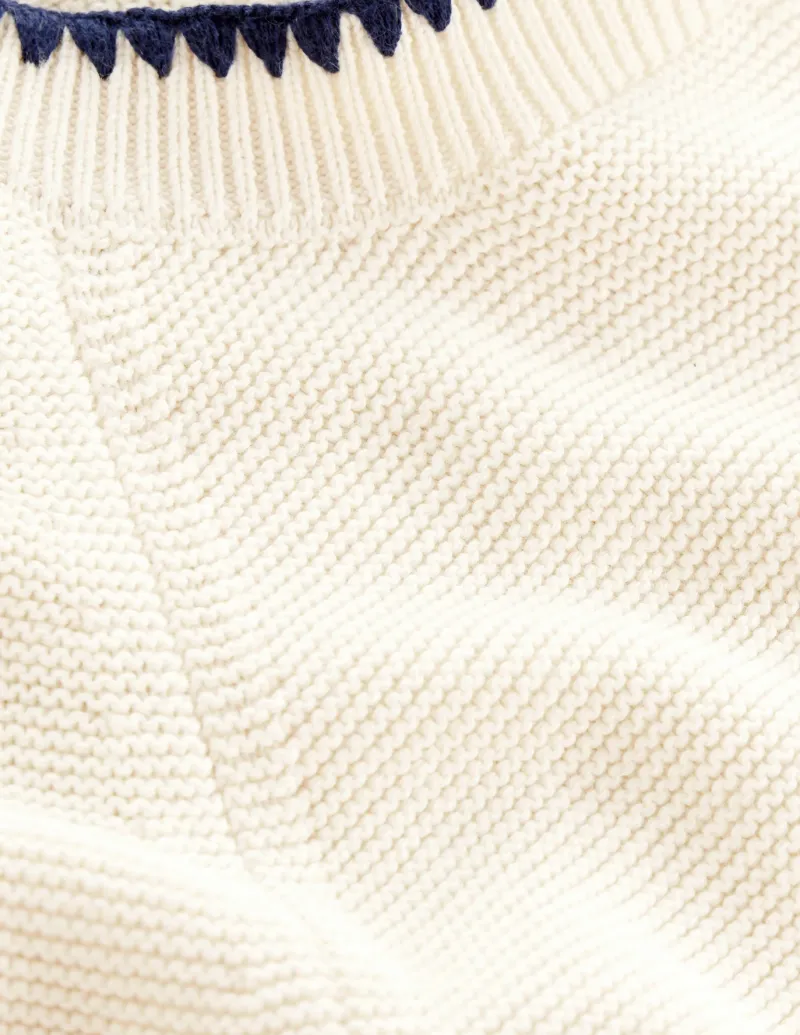 Sweaters & Cardigans-Boden Lena Stitch Detail Sweater-Warm Ivory WarmIvory