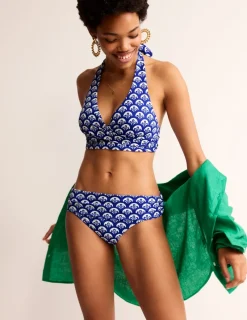 Swimwear-Boden Levanzo Fold Bikini Bottoms-Surf The Web, Foliage Geo SurfTheWeb,FoliageGeo