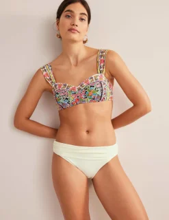 Swimwear-Boden Levanzo Fold Bikini Bottoms- Ivory