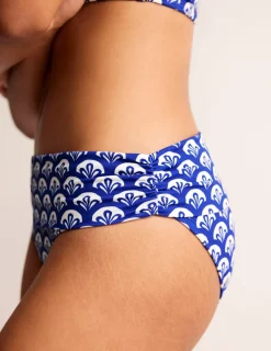 Swimwear-Boden Levanzo Fold Bikini Bottoms-Surf The Web, Foliage Geo SurfTheWeb,FoliageGeo