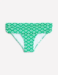 Swimwear-Boden Levanzo Fold Bikini Bottoms-Green Cloud Terrace GreenCloudTerrace