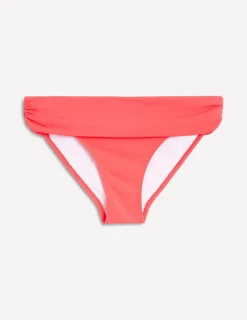 Swimwear-Boden Levanzo Fold Bikini Bottoms-Coral Punch CoralPunch