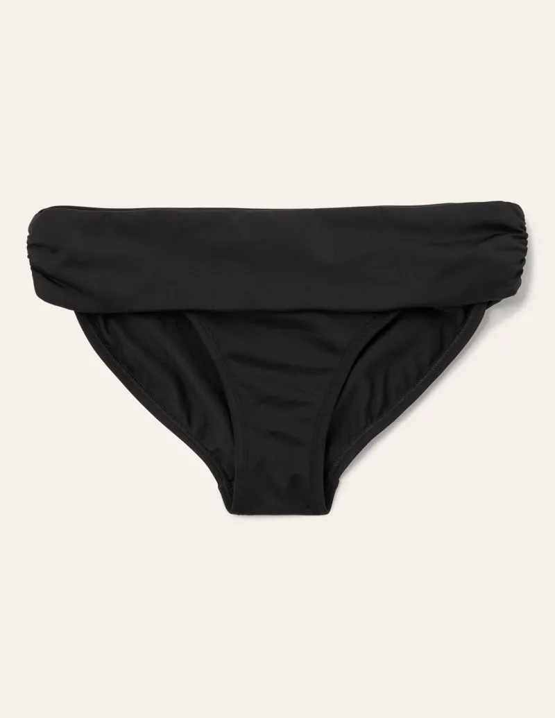 Swimwear-Boden Levanzo Fold Bikini Bottoms- Black