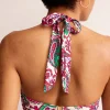 Swimwear-Boden Levanzo Halter Bikini Top-Multi, Fantastical Multi,Fantastical
