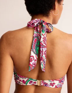 Swimwear-Boden Levanzo Halter Bikini Top-Multi, Fantastical Multi,Fantastical