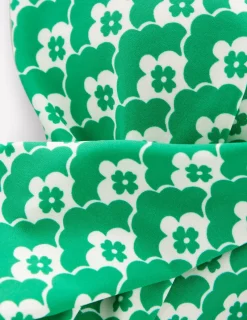 Swimwear-Boden Levanzo Halter Bikini Top-Green Cloud Terrace GreenCloudTerrace