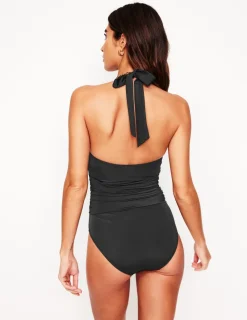 Swimwear-Boden Levanzo Halter Swimsuit- Black