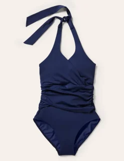 Swimwear-Boden Levanzo Halter Swimsuit-French Navy FrenchNavy