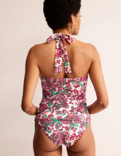 Swimwear-Boden Levanzo Halter Tankini Top-Multi, Fantastical Multi,Fantastical